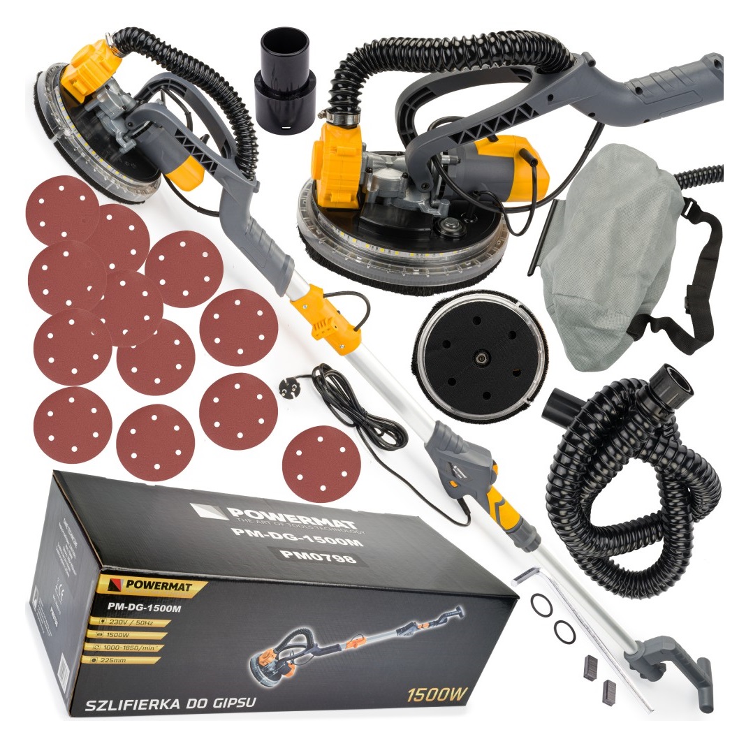 Powermat falcsiszoló 1500w 215mm + led szalag + 12db papír