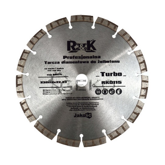 Geko turbo gyémántvágó 230x12x22,23mm Turbo