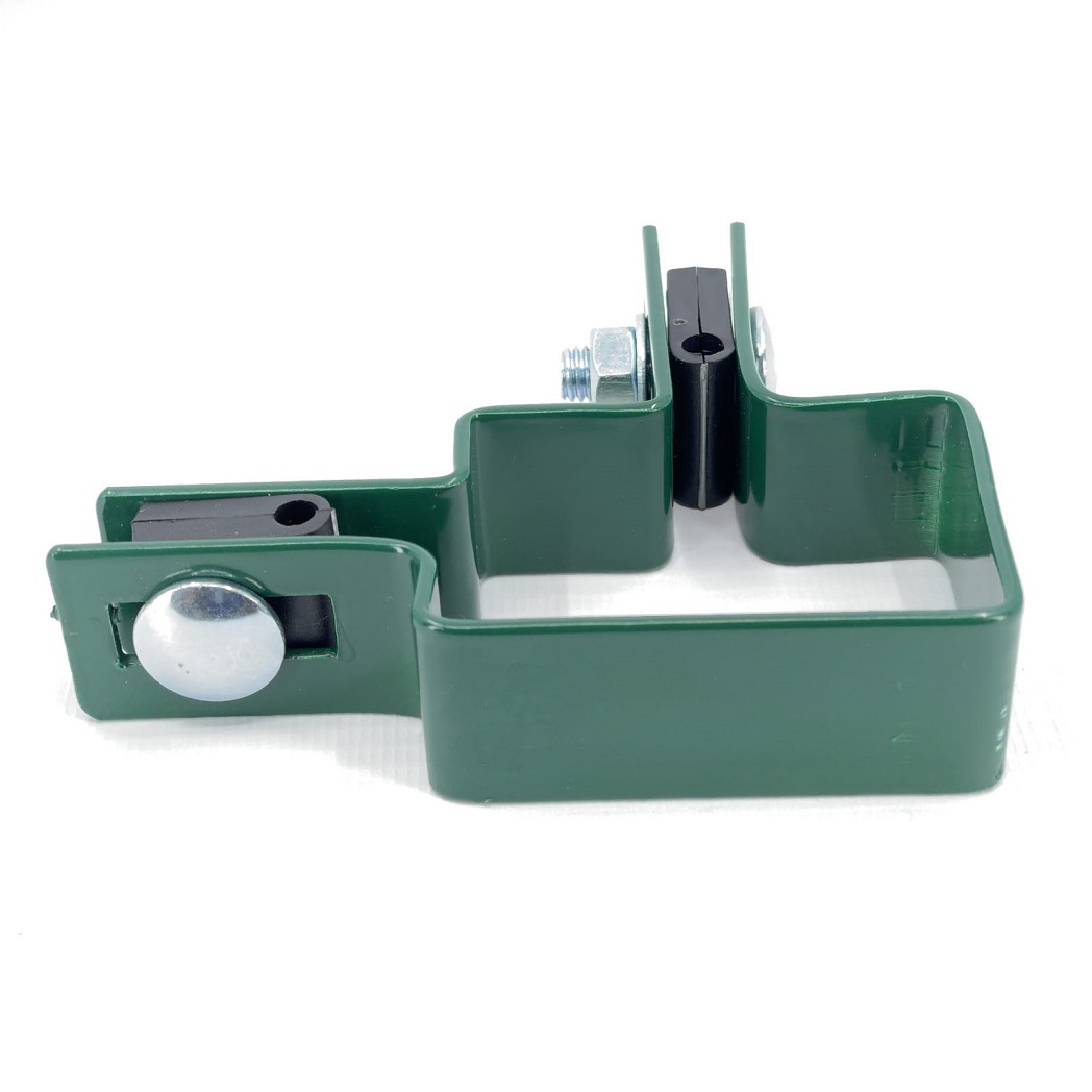 3D kerítés rögzítő sarok bilincs 60x40-es oszlopra zöld Ral6005