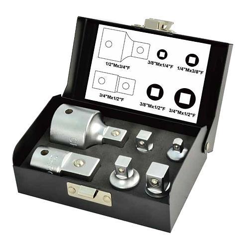 Whirlpower adapter készlet, 6 részes, 1/4"+ 3/8"+ 1/2"+ 3/4"