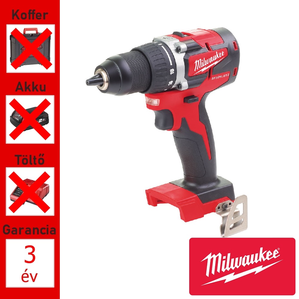 Milwaukee 18 V-os Akkus fúrócsavarozó szénkefe nélküli 60 Nm