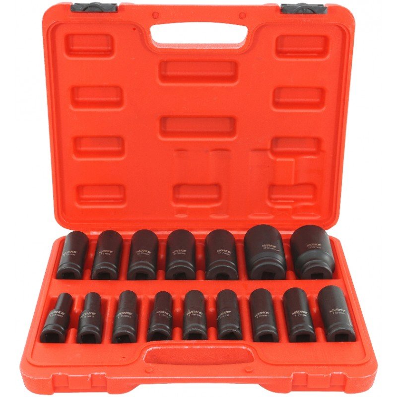 Verke 16 részes 1/2"-os gépi dugófej készlet , 10-32mm