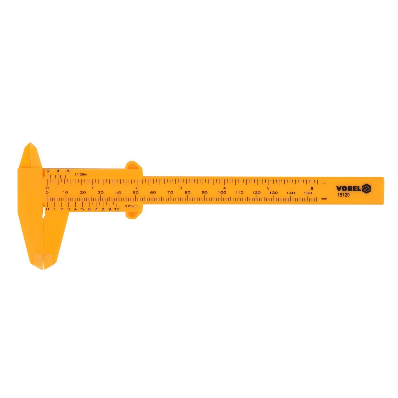 Vorel műanyag tolómérő 150mm hossz, +/- 0,05mm pontosság